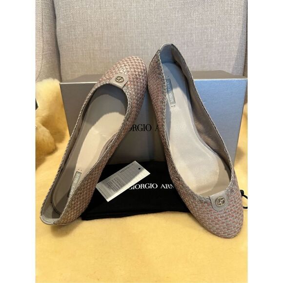Giorgio Armani leather woven light weight ballet size 8/38 , NWT - Picture 4 of 14